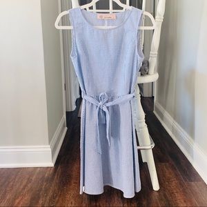 Blue Seersucker Dress